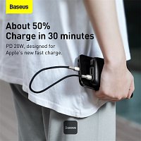 Baseus datový kabel Cafule USB-C na Lightning 0,25m PD 20W černý