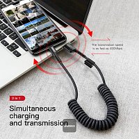 Baseus datový kabel Fish-eye USB/USB-C 1m 2A černý