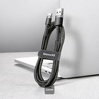 Baseus datový kabel Cafule USB-C 2m 2A šedo-černý