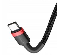 Baseus datový kabel Cafule USB-C PD2.0 1m 60W (20V 3A) černo-červený