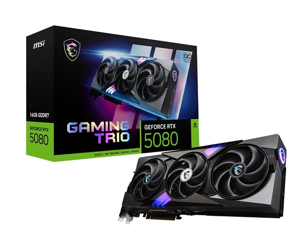 MSI GeForce RTX 5080 TRIO/Gaming/OC/16GB/GDDR7