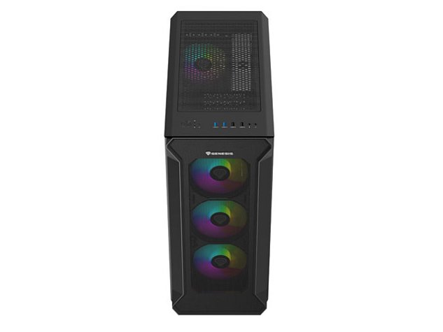 Počítačová skříň Genesis IRID 505 ARGB V2/Midi Tower/Transpar./Černá