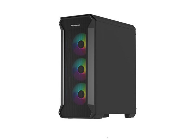 Počítačová skříň Genesis IRID 505 ARGB V2/Midi Tower/Transpar./Černá