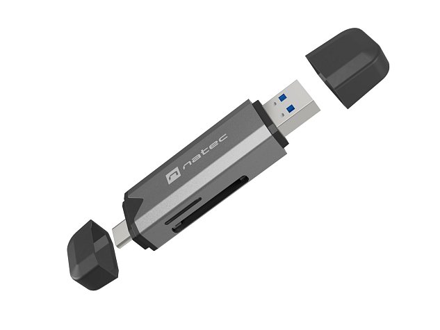 Čtečka karet Natec SCARAB 3 USB-A + USB-C 3.1 GEN 1/microSD/microSDHC/microSDXC/SD/SDHC/SDXC/T-Flash