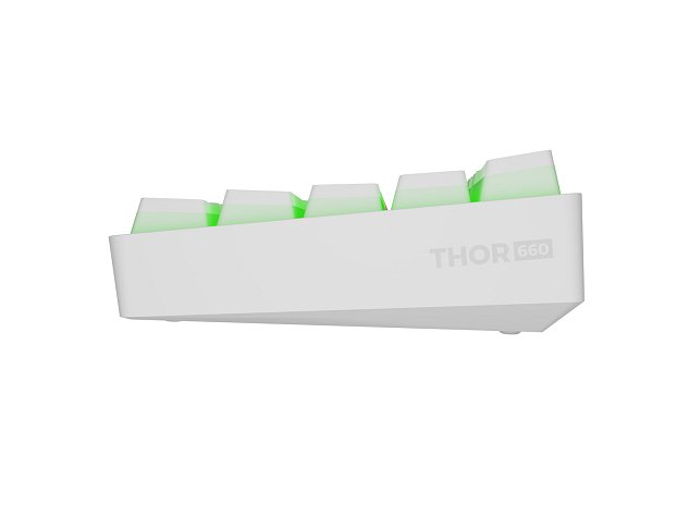 Genesis herní klávesnice THOR 660 G2/Bezdrátová USB + Bluetooth/US layout/Bílá