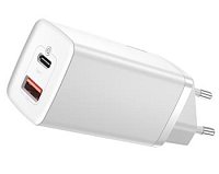 Baseus CCGAN2L-B02 GaN2 Lite Quick Nabíječka USB + USB-C 65W White