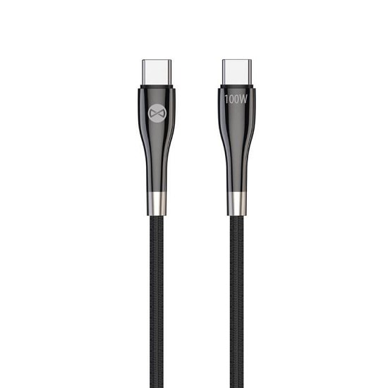 Datový kabel Forever Sleek USB-C/USB-C 1m 100W černý