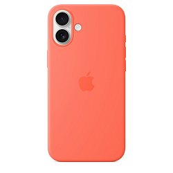 iPhone 16 Plus Silicone Case with MS - Tangerine iPhone 16 Plus Silicone Case with MS - Tangerine