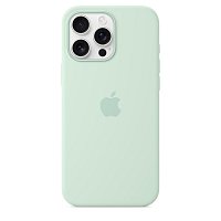 iPhone 16 Pro Max Silicone Case with MS-Aquamarine