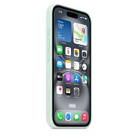 iPhone 16 Silicone Case with MS - Aquamarine