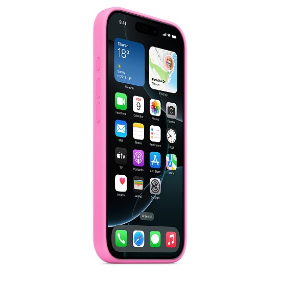 iPhone 16 Pro Silicone Case with MS - Peony