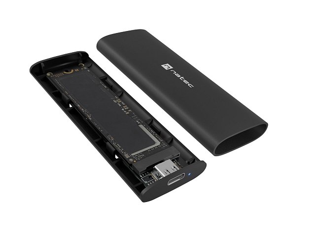 Externí box pro SSD Natec RHINO M.2 NVME LITE USB-C 3.1 GEN2, hliníkové tělo