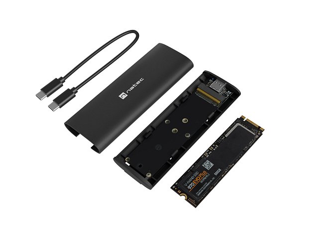 Externí box pro SSD Natec RHINO M.2 NVME LITE USB-C 3.1 GEN2, hliníkové tělo
