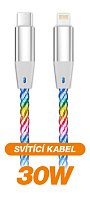 ALIGATOR Datový kabel LIGHT 3A, 30W USB-C/Lightning 1,2m