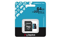 Kingston Canvas Go Plus A2/Micro SDXC/64GB/UHS-I U3 / Class 10/+ Adaptér