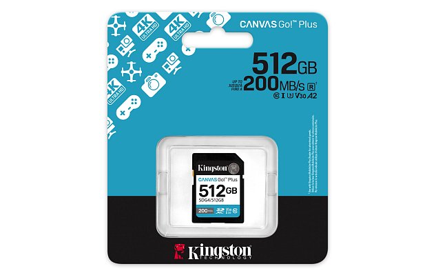 Kingston Canvas Go Plus/SDXC/512GB/UHS-I U3 / Class 10