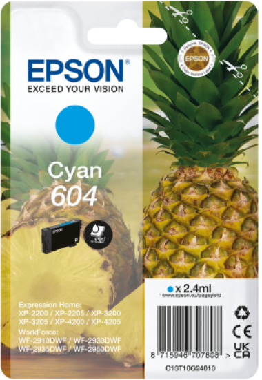 EPSON Singlepack Cyan 604 Ink