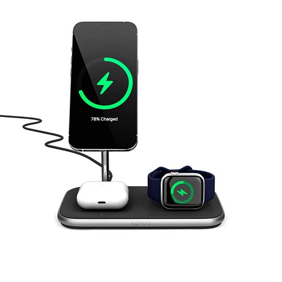 Epico 3in1 MagSafe Wireless Charger - černá