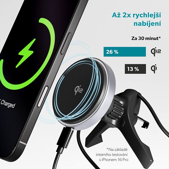 Epico UltraDrive Qi2 Alu Mag+ nabíječka ED70-černá
