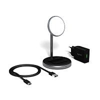 Epico 2in1 Magnetic Wireless Charger - černá