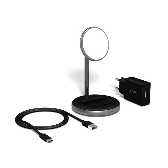 Epico 2in1 Magnetic Wireless Charger - černá