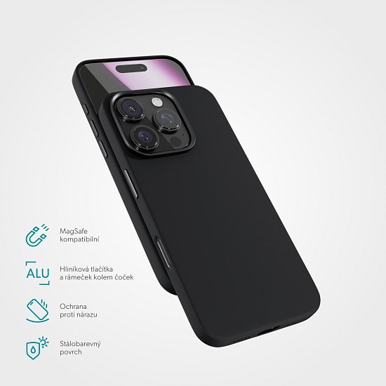 Epico Mag+ Silicone Pro kryt iPhone 16 Pro - černý
