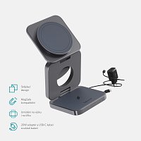 Epico UltraBase 3in1 Fold Mag+ stojánek EF30-šedá