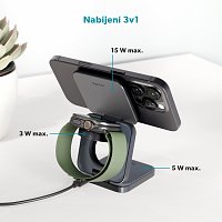 Epico UltraBase 3in1 Fold Mag+ stojánek EF30-šedá