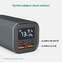 Epico Alu Power Banka PD 100W - 20 000mAh - šedá