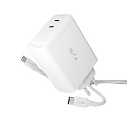 Epico 100W GaN síťová nabíječka s 2m USB-C kab. Epico 100W GaN síťová nabíječka s 2m USB-C kab.