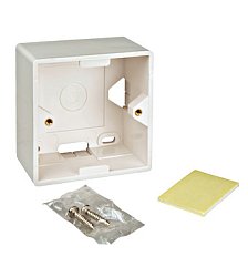 Box na omítku pro zásuvky HSED0xUWxS, HSEDx2UWxF, RAL 9010 Box na omítku pro zásuvky HSED0xUWxS, HSEDx2UWxF, RAL 9010