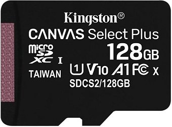 128GB microSDXC Kingston Canvas Select Plus A1 CL10 100MB/s bez adapteru 128GB microSDXC Kingston Canvas Select Plus A1 CL10 100MB/s bez adapteru