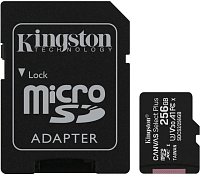 256GB microSDXC Kingston Canvas Select Plus A1 CL10 100MB/s + adapter 256GB microSDXC Kingston Canvas Select Plus A1 CL10 100MB/s + adapter