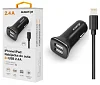 ALIGATOR Nab. do auta iPh 5/6/7/8, 2,4A TCH černá
