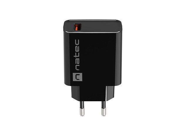Universální nabíječka Natec RIBERA 18W 1X USB-A, černá Universální nabíječka Natec RIBERA 18W 1X USB-A, černá