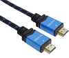 PremiumCord Ultra HDTV 4K@60Hz kabel HDMI 2.0b kovové+zlacené konektory 1m  bavlněný plášť
