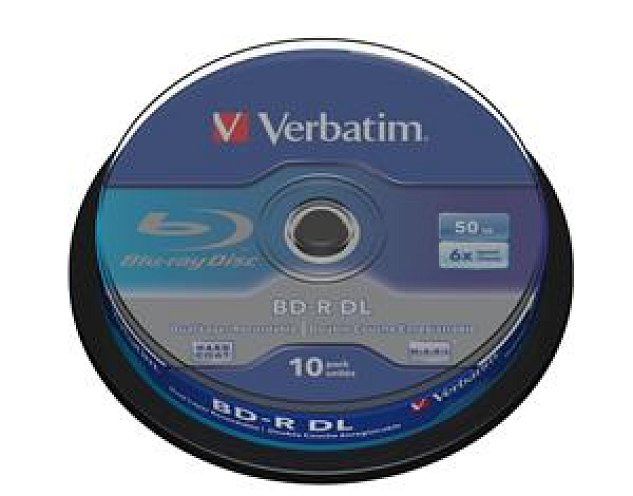 VERBATIM BD-R DL(10-pack)50GB/6x/spindle VERBATIM BD-R DL(10-pack)50GB/6x/spindle