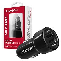 AXAGON PWC-5V5, SMART nabíječka do auta, 2x port 5V-2.4A + 2.4A, 24W AXAGON PWC-5V5, SMART nabíječka do auta, 2x port 5V-2.4A + 2.4A, 24W