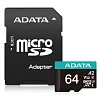 ADATA MicroSDXC 64GB U3 V30S až 95MB/s + adapter