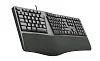 Klávesnice C-TECH KB-113E USB, ERGO,  černá, CZ/SK