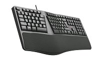 Klávesnice C-TECH KB-113E USB, ERGO,  černá, CZ/SK