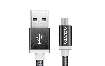 ADATA Micro USB kabel pletený 1m černý ADATA Micro USB kabel pletený 1m černý