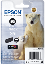 Epson Singlepack Photo Black 26 Claria Premium Ink