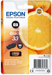 Epson Singlepack Photo Black 33 Claria Premium Ink