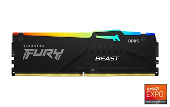 16GB DDR5-5200MHz CL36 Fury Beast RGB 16GB DDR5-5200MHz CL36 Fury Beast RGB
