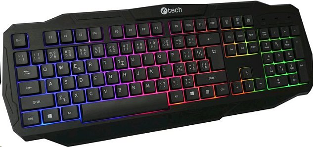 C-TECH Herní klávesnice Arcus (GKB-15) CZ/SK, duhové podsvícení, USB
