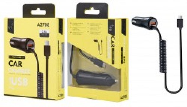 Aligator nabíječka A2708 s microUSB,2.4A černá