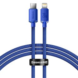 Baseus CAJY000203 Crystal Shine Series Datový Kabel USB-C - Lightning 20W 1,2m Blue