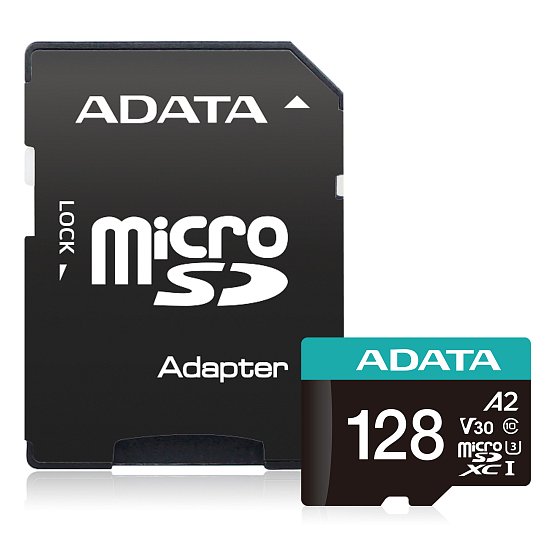 ADATA MicroSDXC 128GB U3 V30S 100/80 MB/s + adapter ADATA MicroSDXC 128GB U3 V30S 100/80 MB/s + adapter