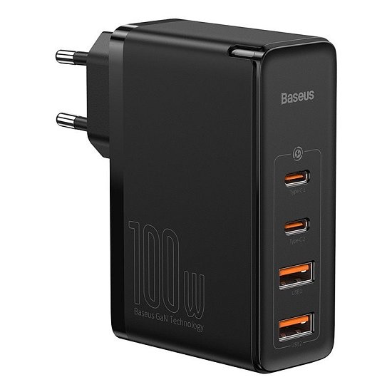 Baseus CCGP100201 GaN5 Pro Fast Nabíječka USB + 2xUSB-C 140W Black